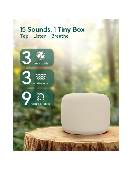 Máquina de Ruido Blanco Babelio Mini Portátil 15 Sonidos