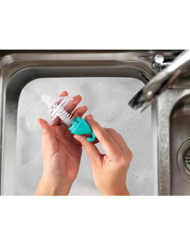 Cepillo para Botellas y Tetinas Nuby 3 Piezas con Punta de Esponja