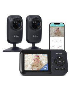Monitor de Bebé Envilink BMENVI28-2 con Cámara y Audio WiFi