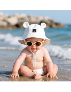 Sombrero de Cubo para Bebés 100% Algodón Verde 50+ UPF 2