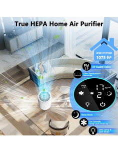 Purificador de Aire HEPA NEWPAD KJ-351H con Lámpara 100 m 2