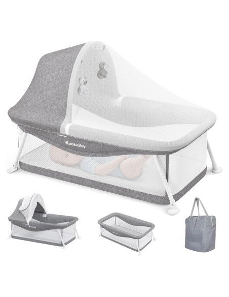 Cuna de viaje portátil Ezebaby BN002 para bebés 0-5 meses