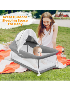 Cuna de viaje portátil Ezebaby BN002 para bebés 0-5 meses 2