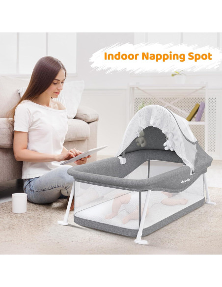 Cuna de viaje portátil Ezebaby BN002 para bebés 0-5 meses