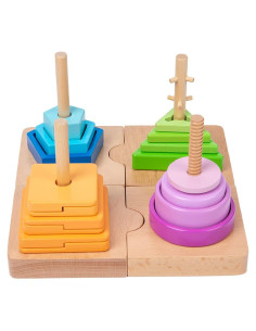 Juguete Educativo de Madera Adena Montessori 4 en 1