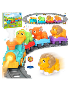 Juego de Tren Eléctrico Ellinjan con Animales y Música 0.82kg