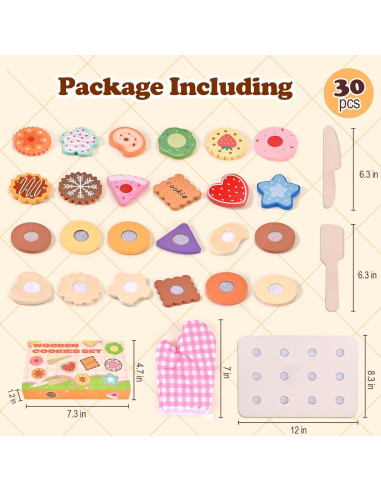 Juego de Comida de Galletas de Madera Wooderma para Niños