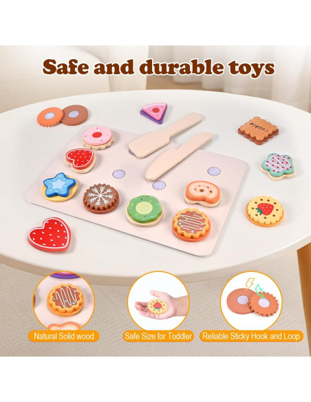 Juego de Comida de Galletas de Madera Wooderma para Niños