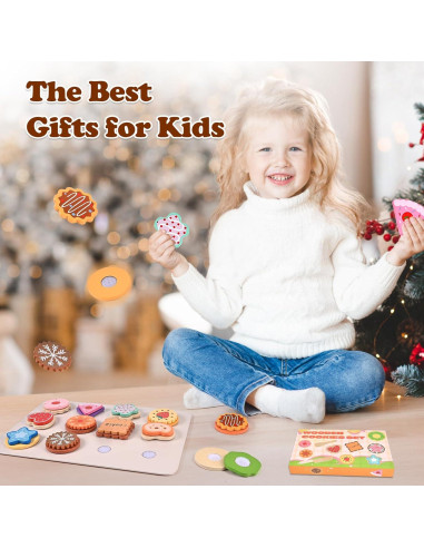 Juego de Comida de Galletas de Madera Wooderma para Niños