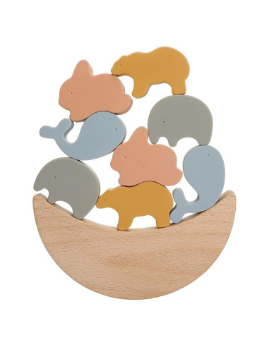 Juguete de Equilibrio de Silicona Youuys - Apilamiento Montessori