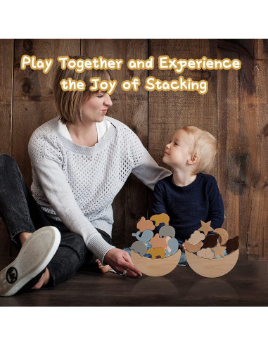 Juguete de Equilibrio de Silicona Youuys - Apilamiento Montessori
