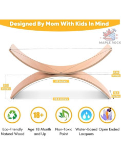 Tabla de Equilibrio de Madera Natural Maple Rock 94 cm 2