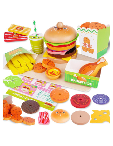 Set de Comida de Juego Montessori Melofaver para Niños 3-5 Años