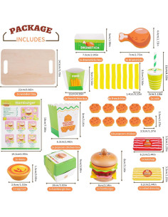 Set de Comida de Juego Montessori Melofaver para Niños 3-5 Años 2