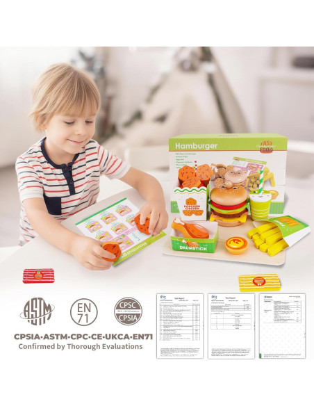 Set de Comida de Juego Montessori Melofaver para Niños 3-5 Años