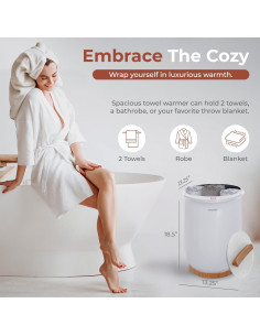 Calentador de Toallas SereneLife SLTLW100 Blanco 20L 2