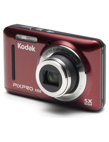 Cámara Digital Kodak PIXPRO FZ53 16MP Zoom 5X Pantalla 6.86cm Rojo