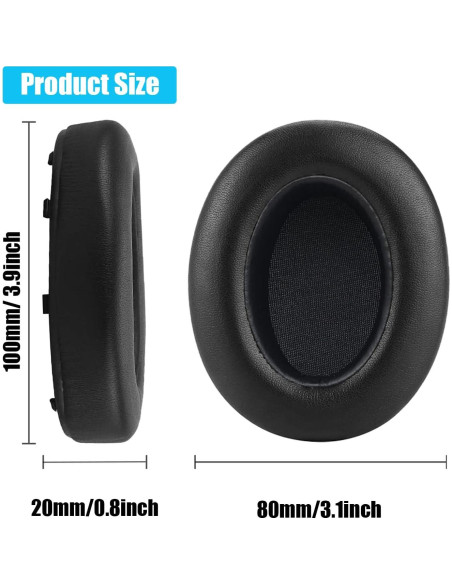 Almohadillas de Repuesto Sony WH-XB910 XB910N Extra Bass Negro