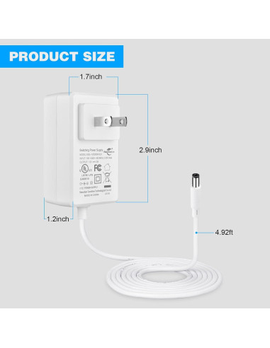 Adaptador de Corriente iNextStation 12V 3A para LED y Dispositivos