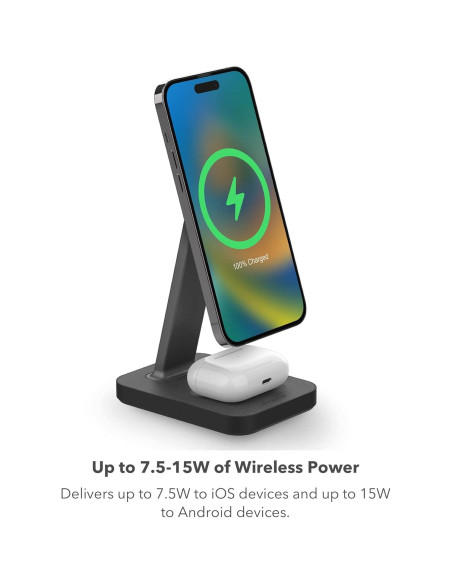 Mophie Snap+ Soporte y Base de Carga Inalámbrica 15W