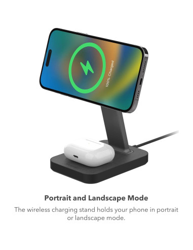 Mophie Snap+ Soporte y Base de Carga Inalámbrica 15W