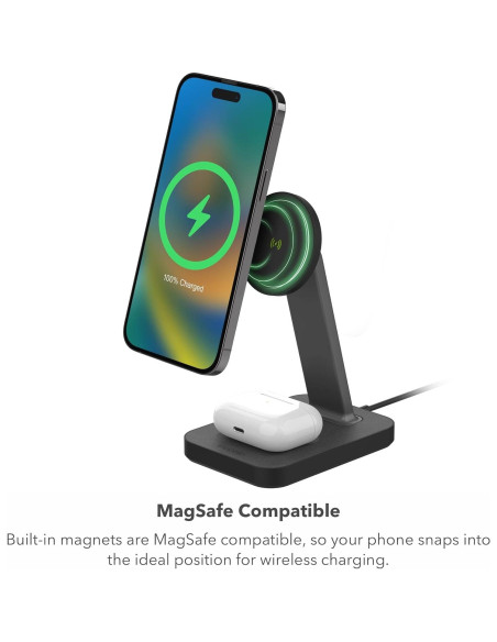 Mophie Snap+ Soporte y Base de Carga Inalámbrica 15W