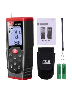 Medidor de Distancia Láser CEM LDM-100H 100m Alta Precisión