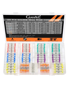 120 Conectores de Cable Termoretráctiles Camtek 26-8 AWG