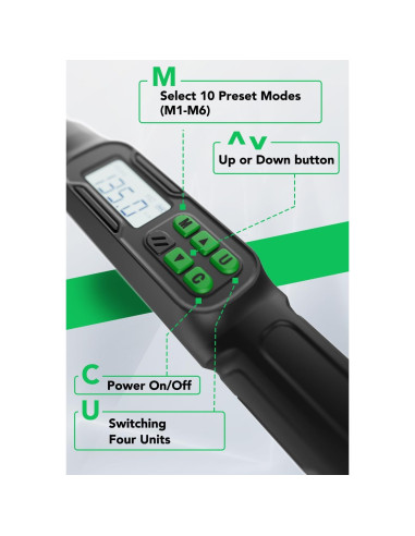 Llave de Torque Digital 1/2" LLAVETOR 19.98-400.5 Nm