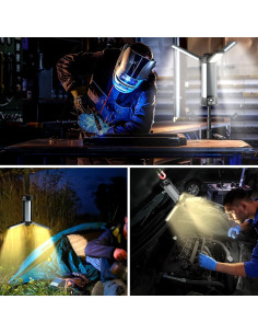 Luz de Trabajo LED Recargable Mlogiroa con Trípode 2000 Lúmenes 2