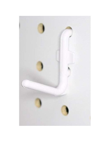 Ganchos de Tablero de Clavos Estilo L JSP 50 Unidades Blanco