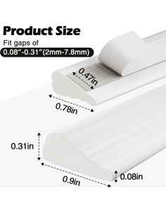 Tira de Sellado Tromlycs 299.72 cm Blanca para Ventanas y Puertas 2