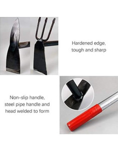Juego de Herramientas de Jardín Kelendle 2 Piezas Acero al Carbono 2