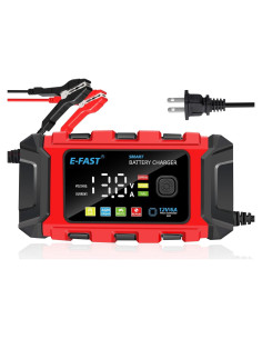 Cargador de Batería E-FAST 6A 12V para Autos y Motos
