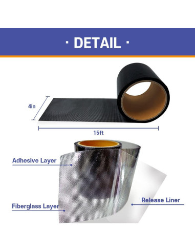 Cinta de Reparación de Pantallas HA SHI 10.16 cm x 4.57 m Negra