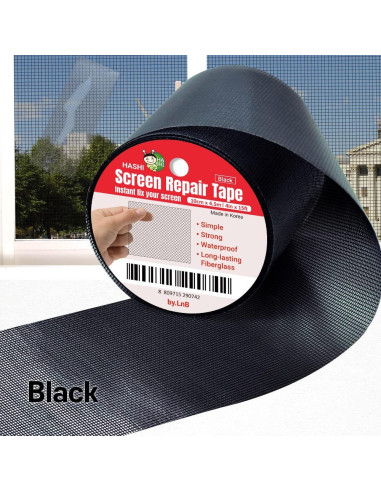 Cinta de Reparación de Pantallas HA SHI 10.16 cm x 4.57 m Negra
