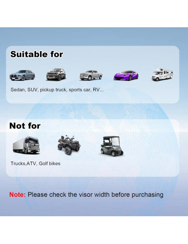 Extensor de Visera Solar LOMDC Z100 Antideslumbrante UV400