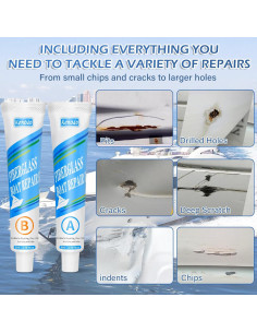 Kit de Reparación de Gel Coat VerdeVilla FRKB-002 100g 2