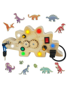 Tablero Ocupado Montessori Dinosaurio SUPKIZ 22x10.5 cm