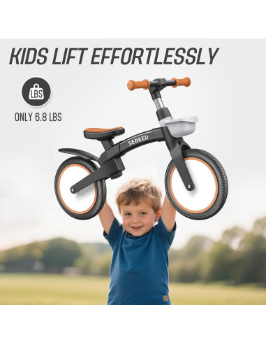 Bicicleta de Equilibrio SEREED B208 Plegable 12" Negro