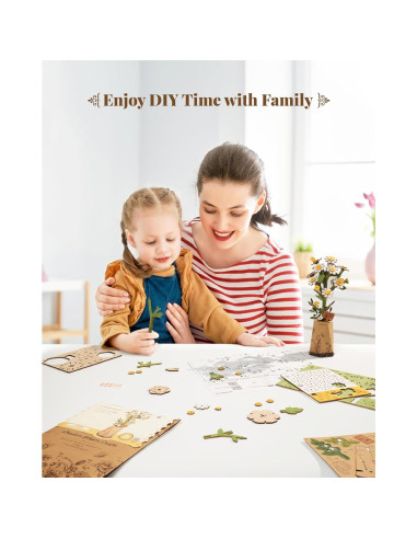 Kit de Manualidades 3D Rowood - Flores de Madera Camomila