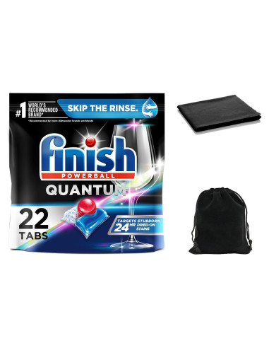 Detergente para Lavavajillas Finish Quantum 22 Tabs - Limpieza y Brillo