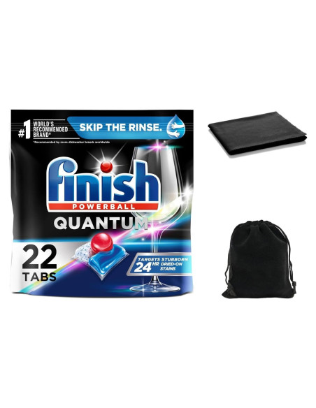 Detergente para Lavavajillas Finish Quantum 22 Tabs - Limpieza y Brillo