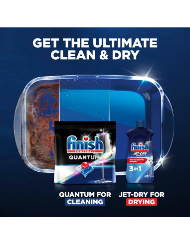 Detergente para Lavavajillas Finish Quantum 22 Tabs - Limpieza y Brillo