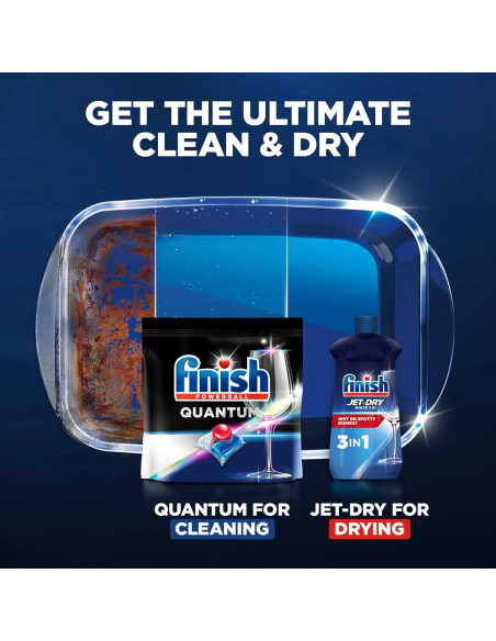 Detergente para Lavavajillas Finish Quantum 22 Tabs - Limpieza y Brillo