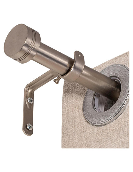 Barra de Cortina Ajustable WORLD RODS Niquel Satinado 45-223 cm