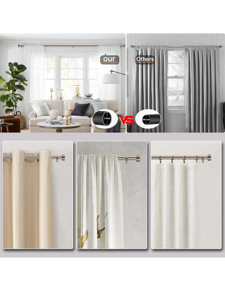 Barra de Cortina Ajustable WORLD RODS Niquel Satinado 45-223 cm