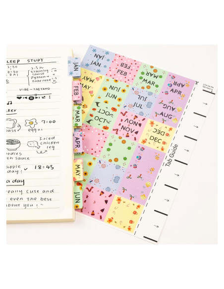 Planificador Laminado Lumintutu con 48 Etiquetas Adhesivas