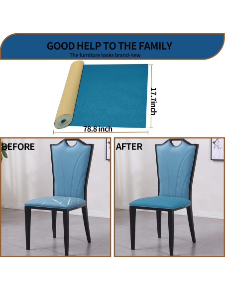 Cinta de Reparación de Cuero Aglzyoply 45x200 cm Azul Cielo