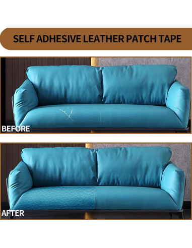 Cinta de Reparación de Cuero Aglzyoply 45x200 cm Azul Cielo